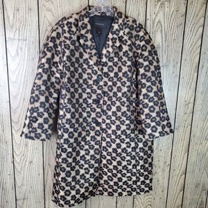 Ann Taylor Leapord Long Coat Lined Size XL
